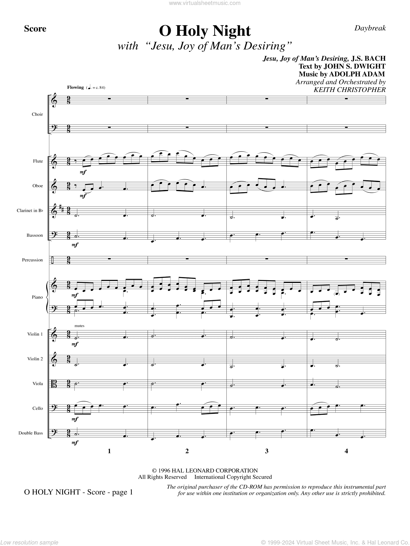 O Holy Night (with "Jesu, Joy of Man's Desiring")