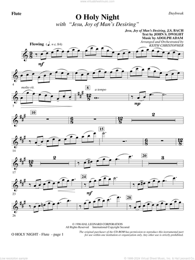 O Holy Night (with "Jesu, Joy of Man's Desiring")