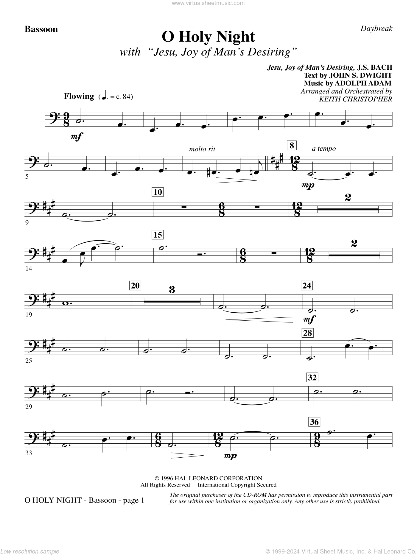O Holy Night (with "Jesu, Joy of Man's Desiring")