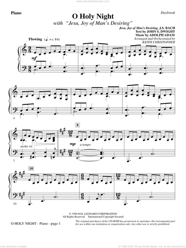 O Holy Night (with "Jesu, Joy of Man's Desiring")