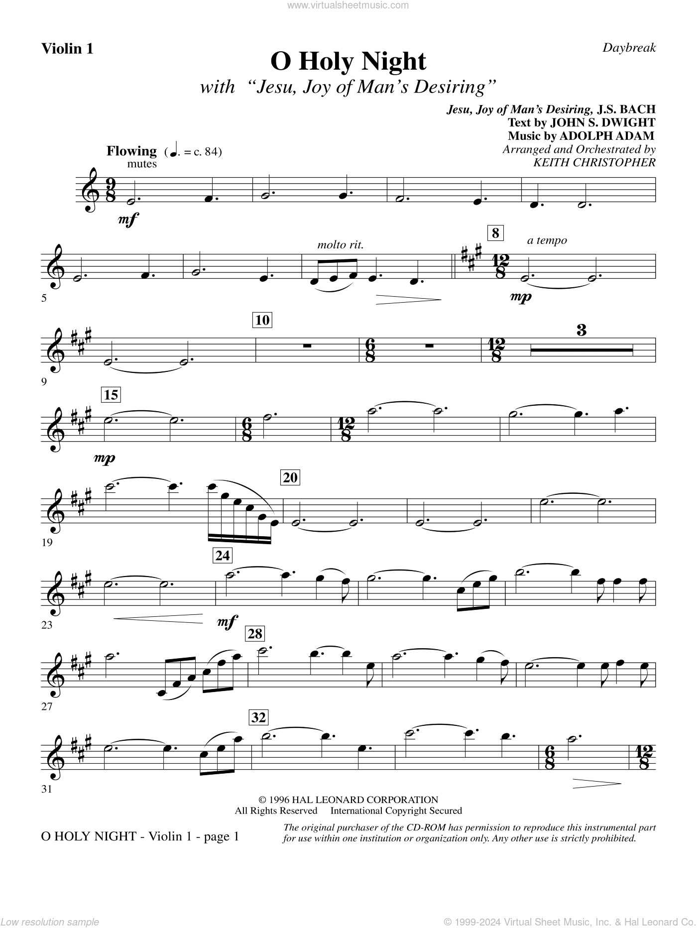 O Holy Night (with "Jesu, Joy of Man's Desiring")