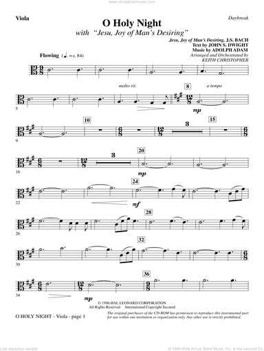 O Holy Night (with "Jesu, Joy of Man's Desiring")