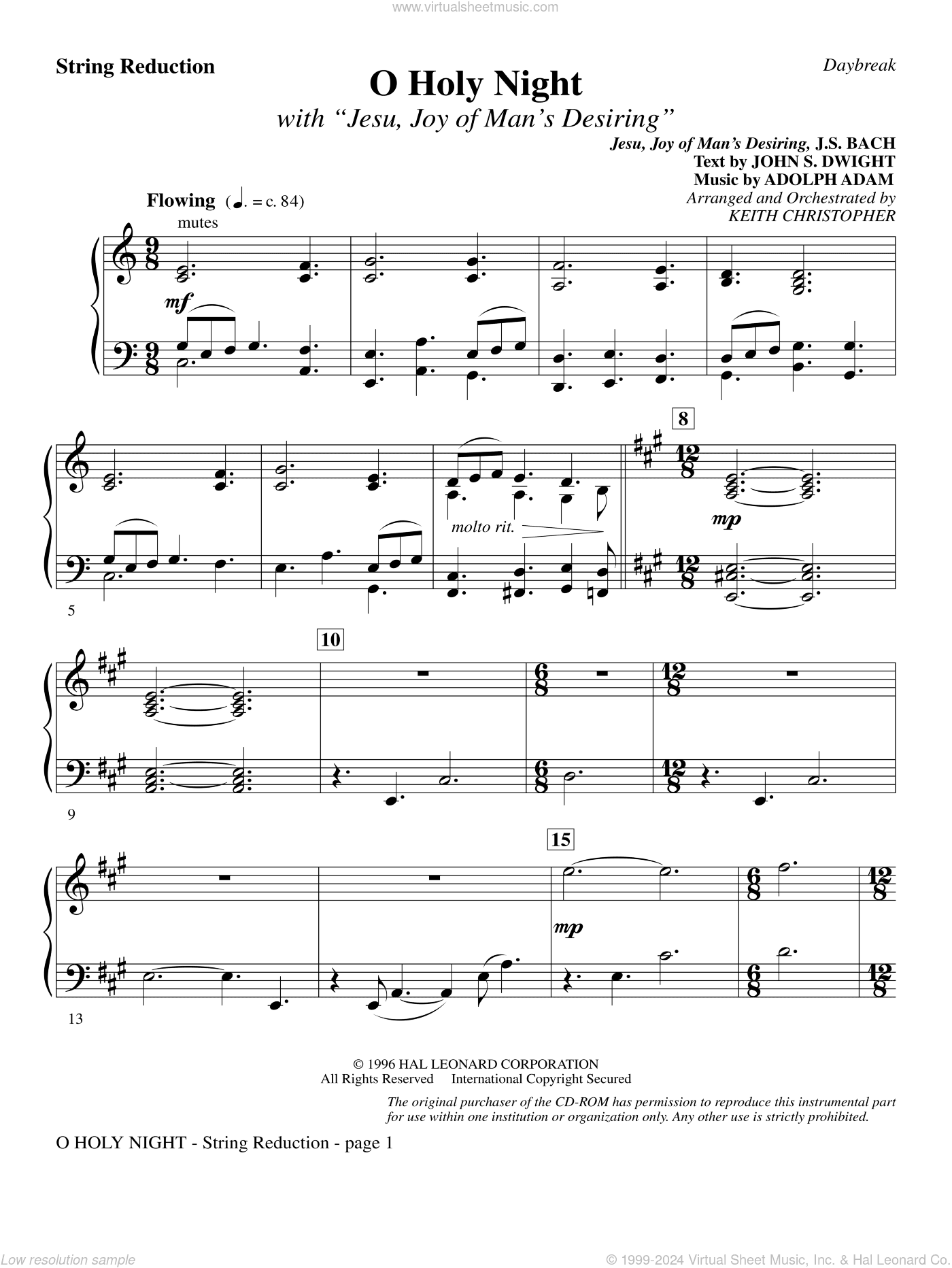 O Holy Night (with "Jesu, Joy of Man's Desiring")