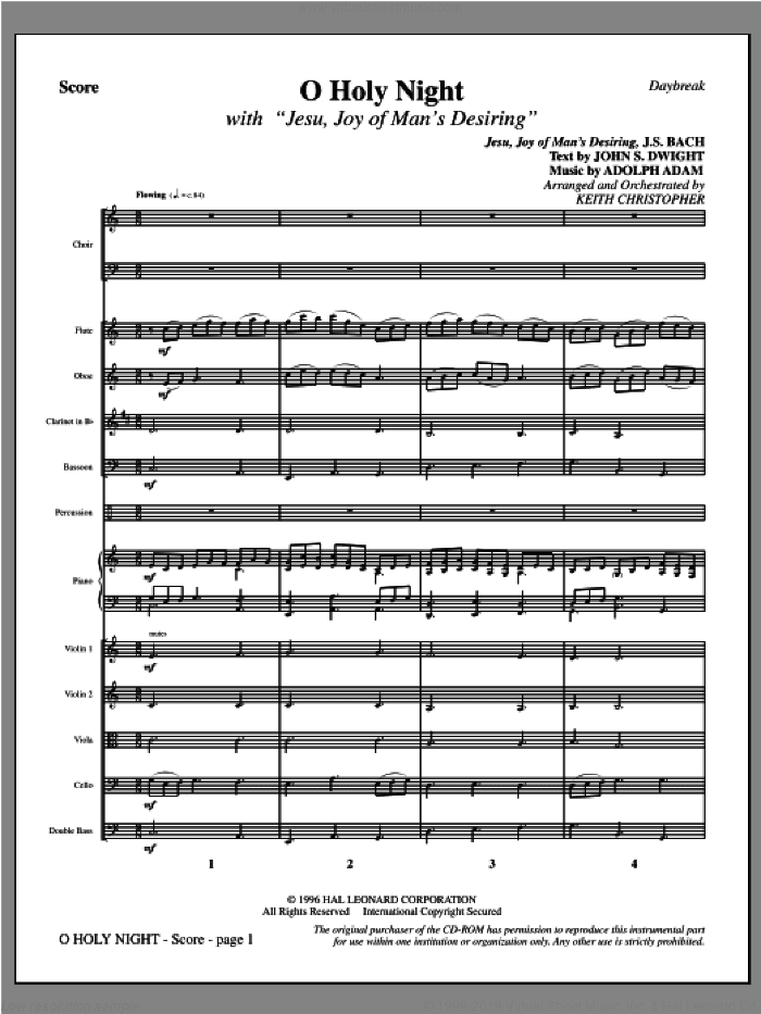 O Holy Night (with Jesu, Joy of Man's Desiring)