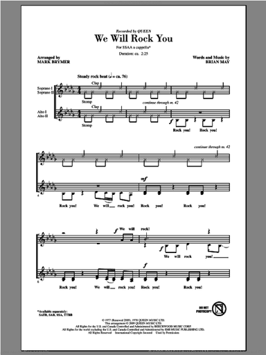 We Will Rock You (arr. Mark Brymer)