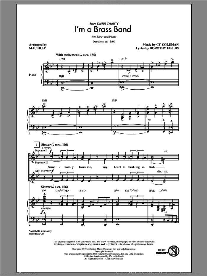 I'm A Brass Band (from Sweet Charity)
