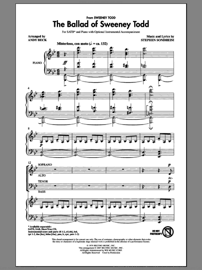The Ballad Of Sweeney Todd
