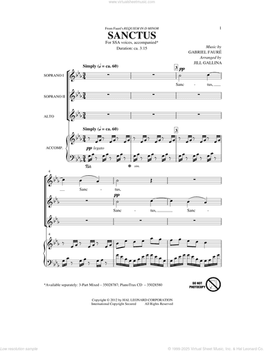 Sanctus (arr. Jill Gallina)