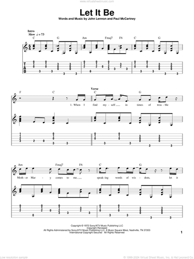 Let It Be, (intermediate)