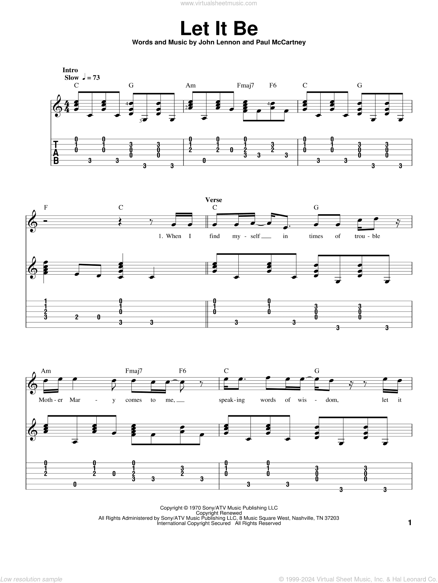 Let It Be, (intermediate)