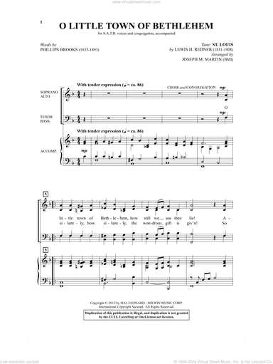 O Little Town Of Bethlehem (from Carols For Choir And Congregation)