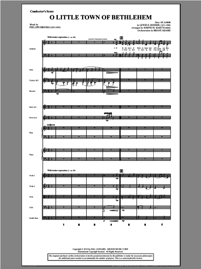 O Little Town Of Bethlehem (from Carols For Choir And Congregation)