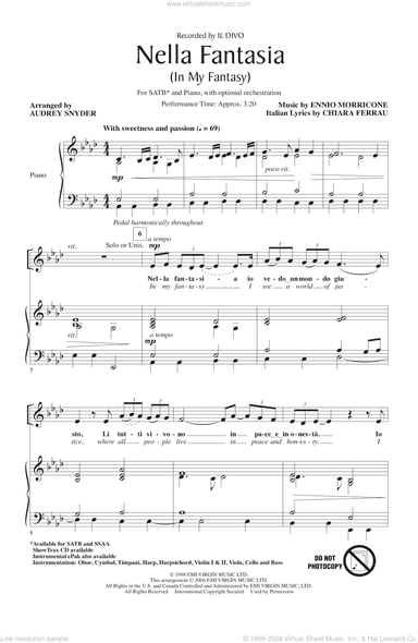 Nella Fantasia (In My Fantasy) (arr. Audrey Snyder)
