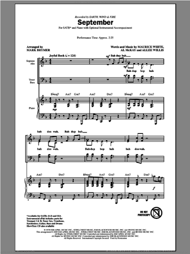 September (arr. Mark Brymer)