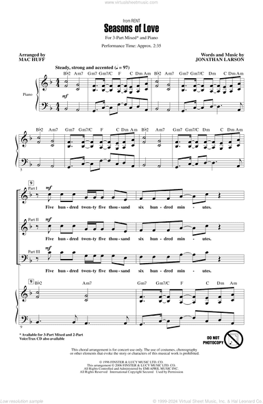 Seasons Of Love (from Rent) (arr. Mac Huff)