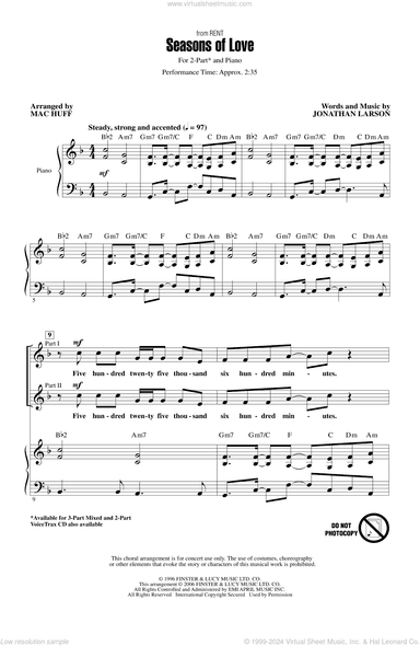 Seasons Of Love (from Rent) (arr. Mac Huff)