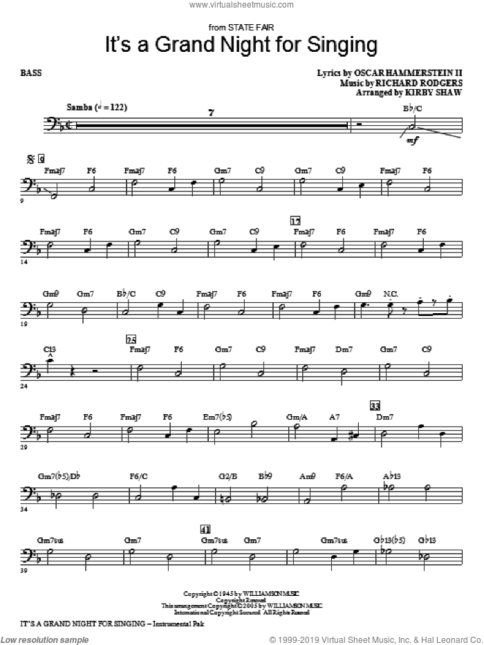 It's a Grand Night for Singing