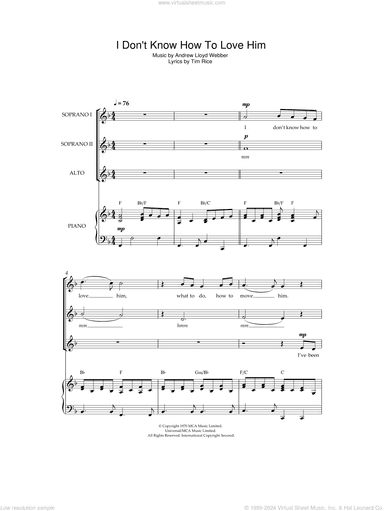 I Don't Know How To Love Him (from Jesus Christ Superstar) (arr. Jeremy Birchall)