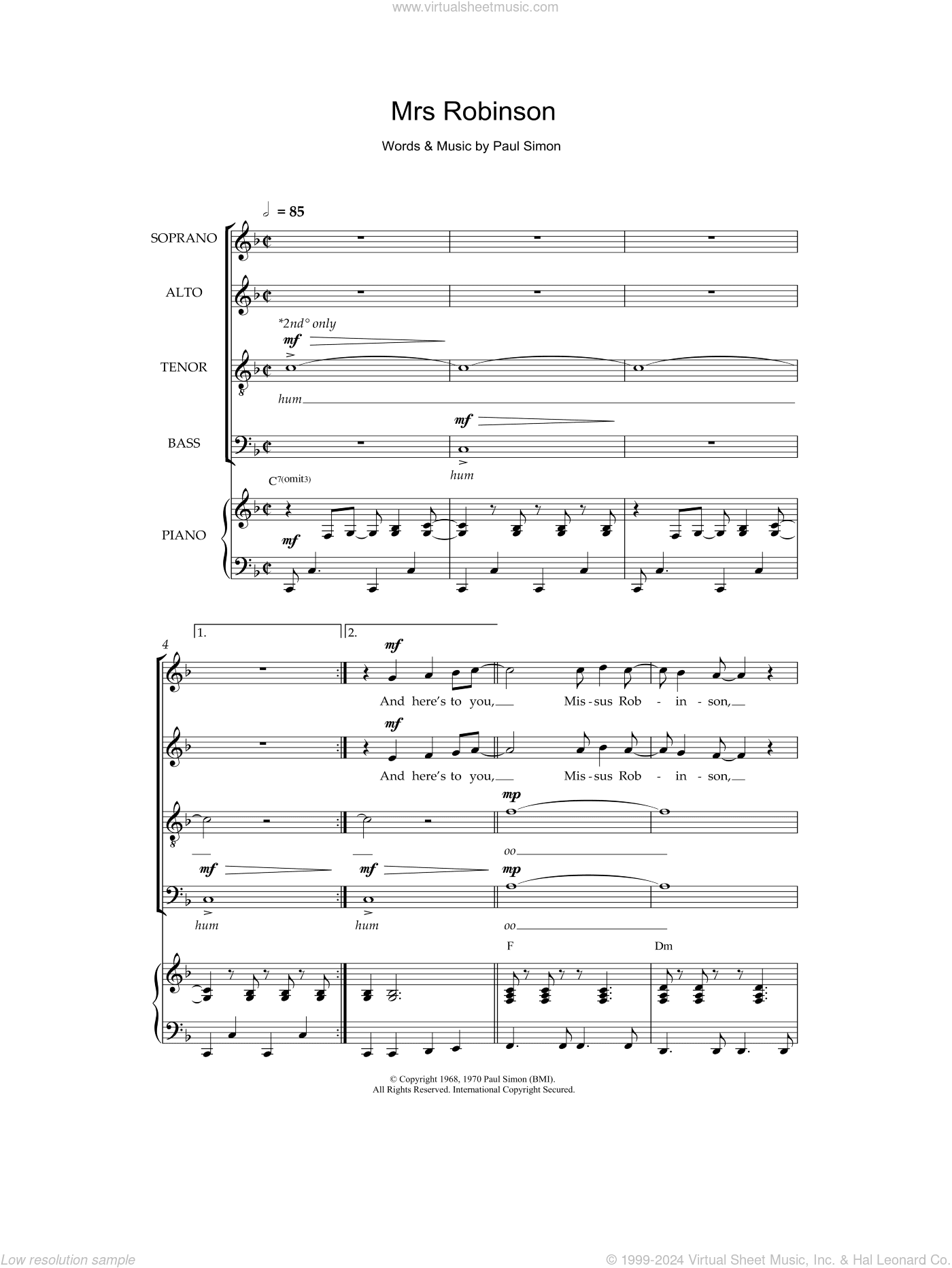 Mrs. Robinson (arr. Jeremy Birchall)