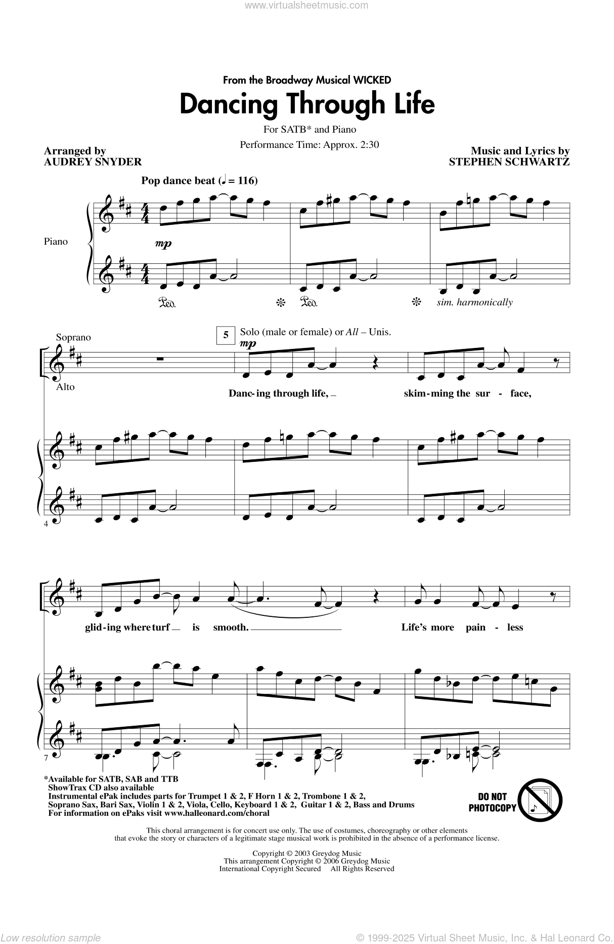 Dancing Through Life (from Wicked)