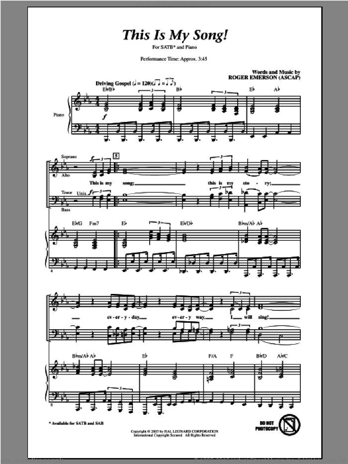 This Is My Song!