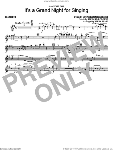 It's A Grand Night For Singing (complete set of parts)