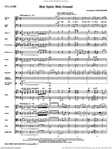 Holy Spirit, Holy Ground (Medley) (complete set of parts)
