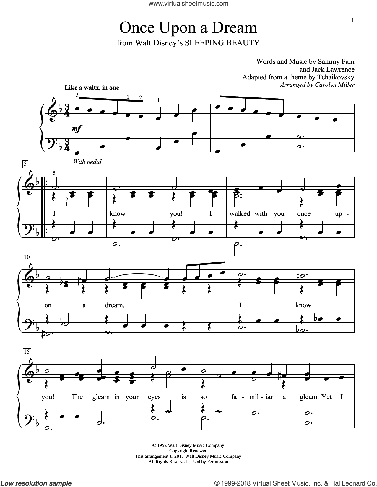 Once Upon A Dream (arr. Carolyn Miller)