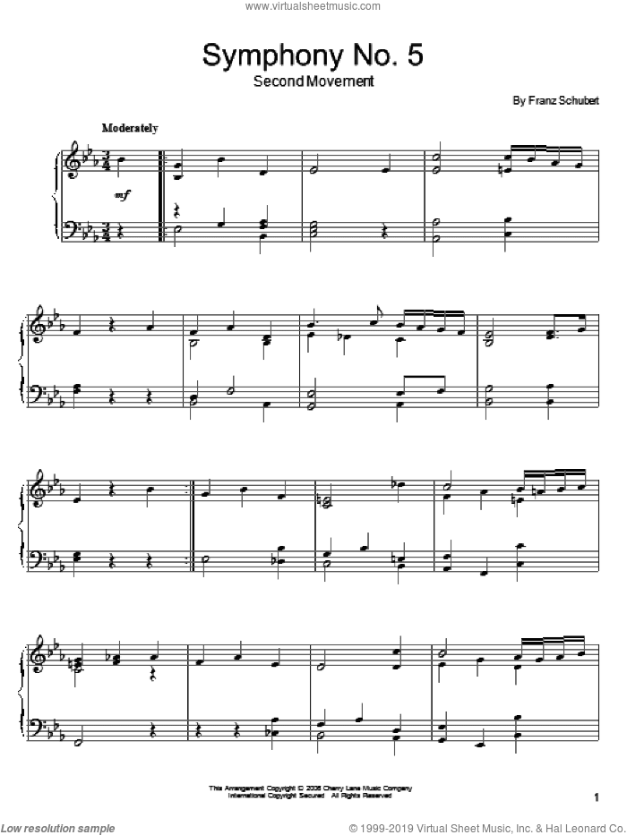 Symphony No. 5, (intermediate)