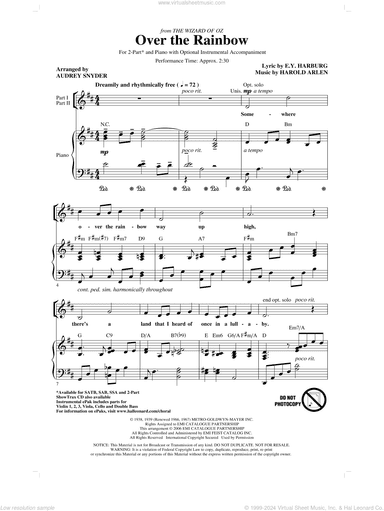 Over The Rainbow (arr. Audrey Snyder)