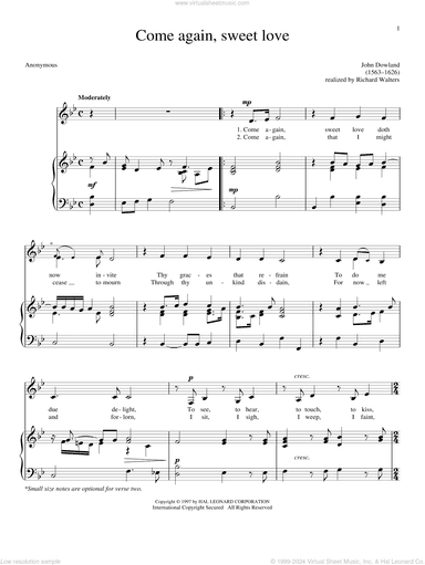 Come Again, Sweet Love (Dowland)