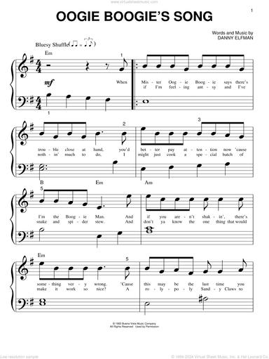 Oogie Boogie's Song (from The Nightmare Before Christmas)