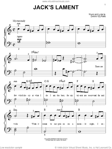 Jack's Lament (from The Nightmare Before Christmas)