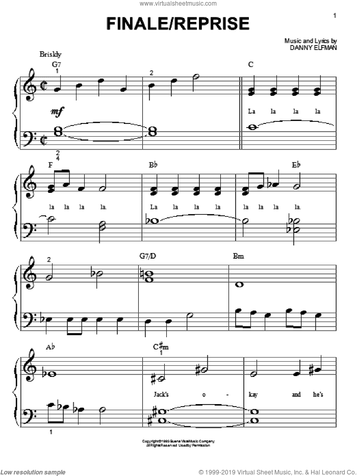Finale/Reprise (from The Nightmare Before Christmas)
