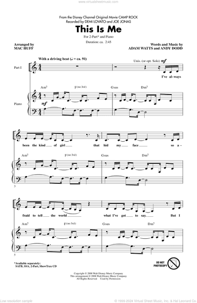 This Is Me (from Camp Rock) (arr. Mac Huff)