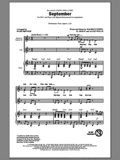 September (arr. Mark Brymer)