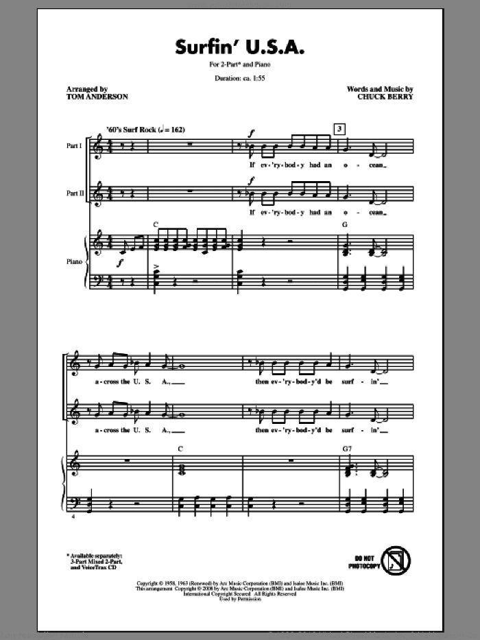 Surfin' U.S.A. (arr. Tom Anderson)