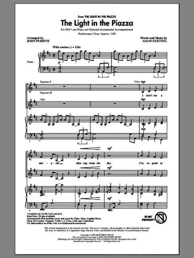 The Light In The Piazza (arr. John Purifoy)
