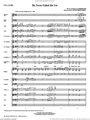 He Never Failed Me Yet (orch. Keith Christopher)