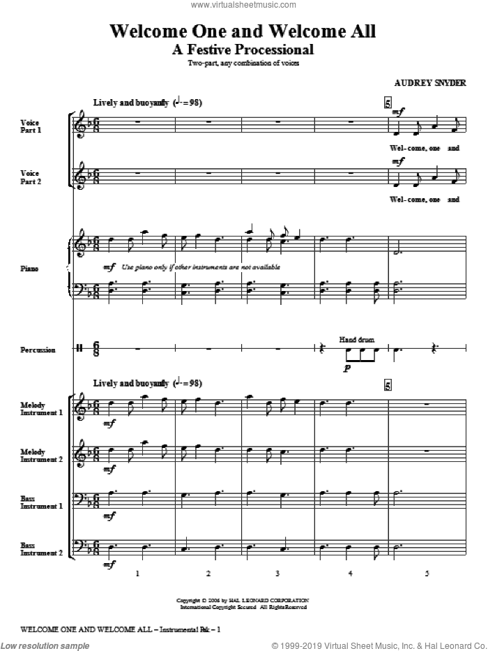 Welcome One And Welcome All - A Festive Processional