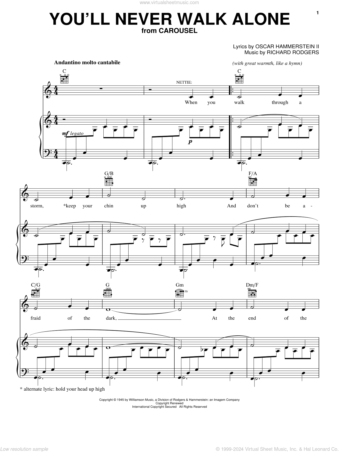 You'll Never Walk Alone (from Carousel)