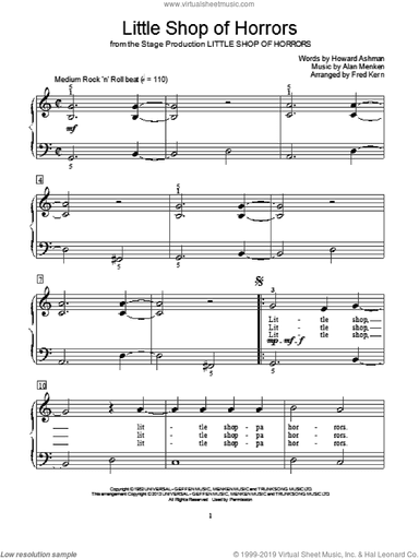Little Shop Of Horrors (from Little Shop of Horrors) (arr. Fred Kern)