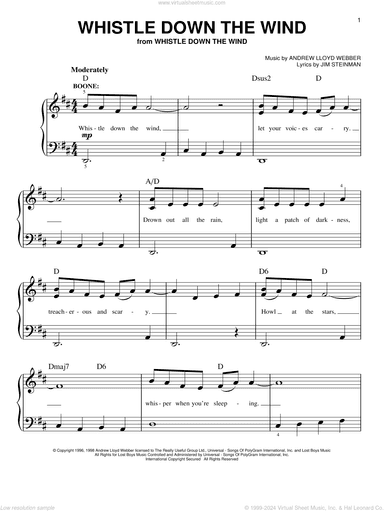 Whistle Down The Wind, (easy)