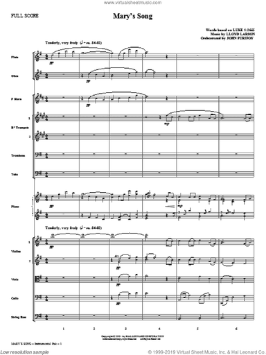 Mary's Song (complete set of parts)
