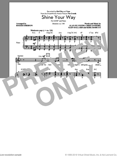 Shine Your Way (from The Croods) (arr. Roger Emerson)