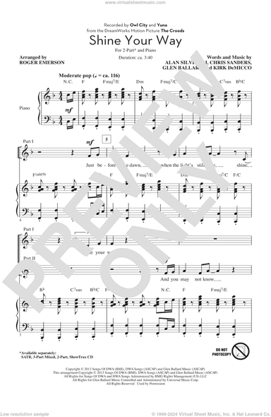 Shine Your Way (from The Croods) (arr. Roger Emerson)