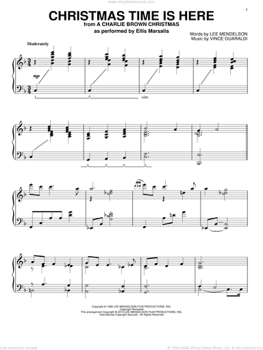 Christmas Time Is Here, (intermediate)