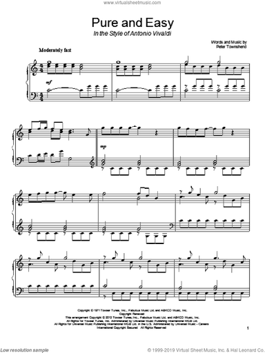 Pure And Easy (in the style of Antonio Vivaldi)