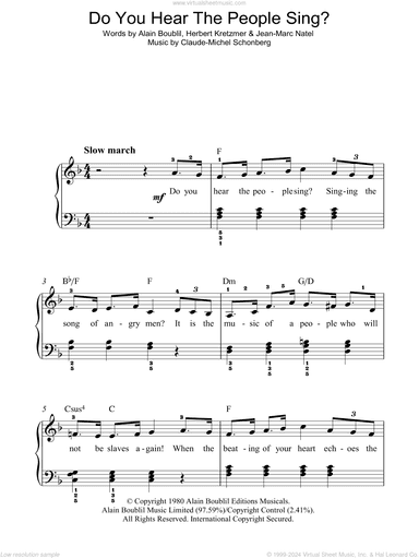 Do You Hear The People Sing?, (easy)