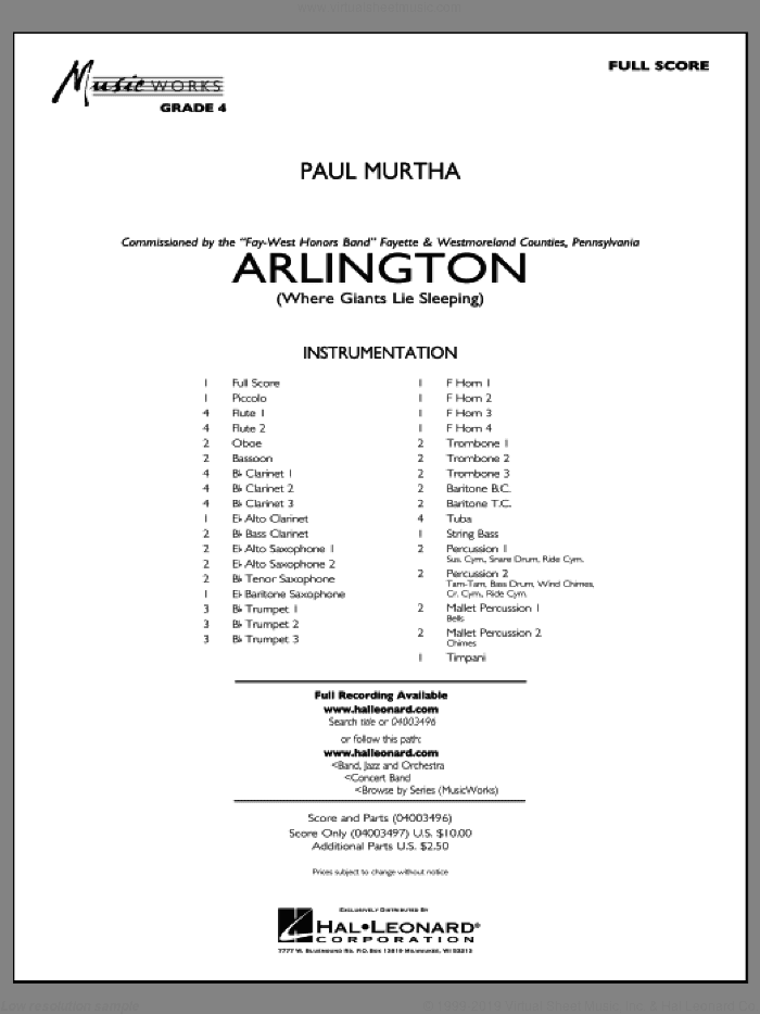 Arlington (Where Giants Lie Sleeping) (COMPLETE)